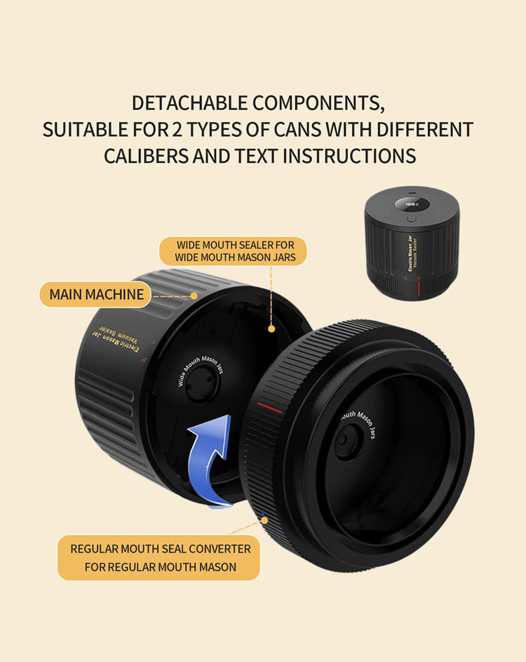 VP05 Electric Mason jar Vacuum Sealer Kit