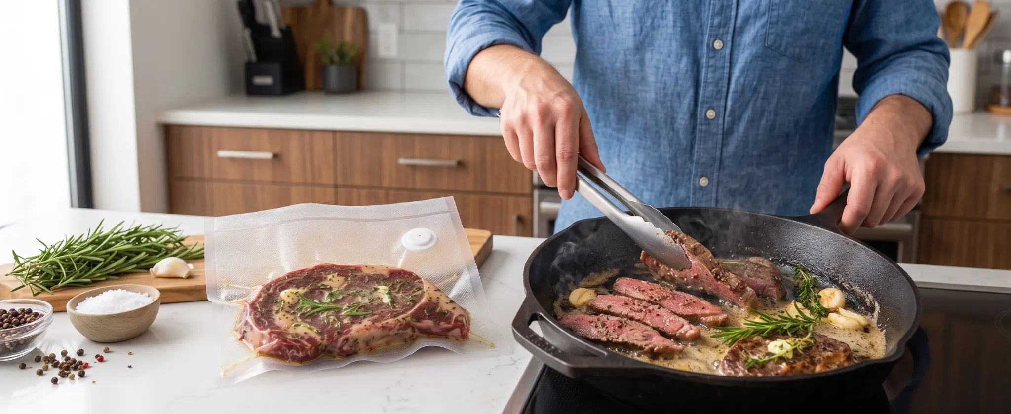 Foolproof Sous Vide Garlic Butter Steak