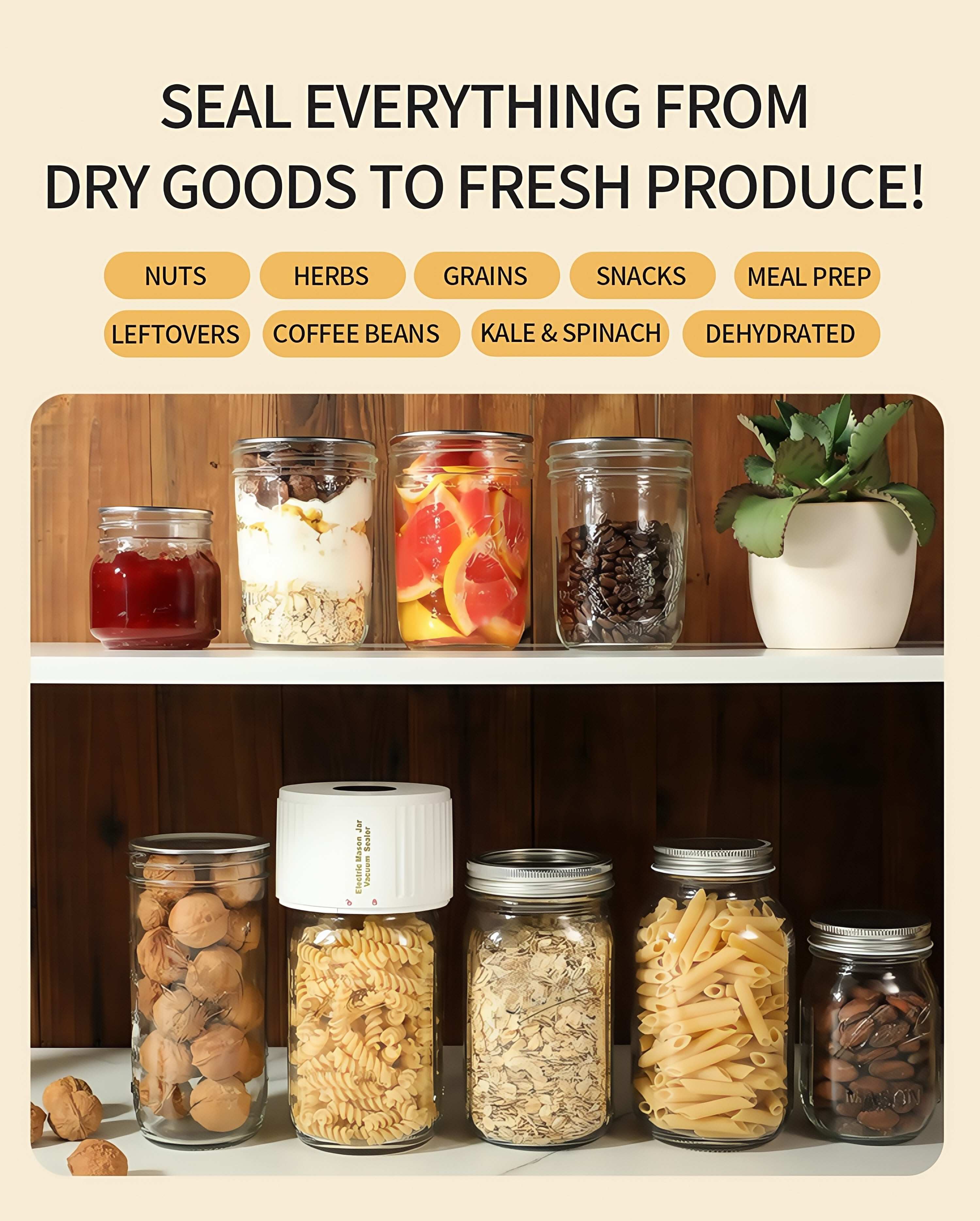 VP05  Electric Mason Jar Vacuum Sealer Gifts