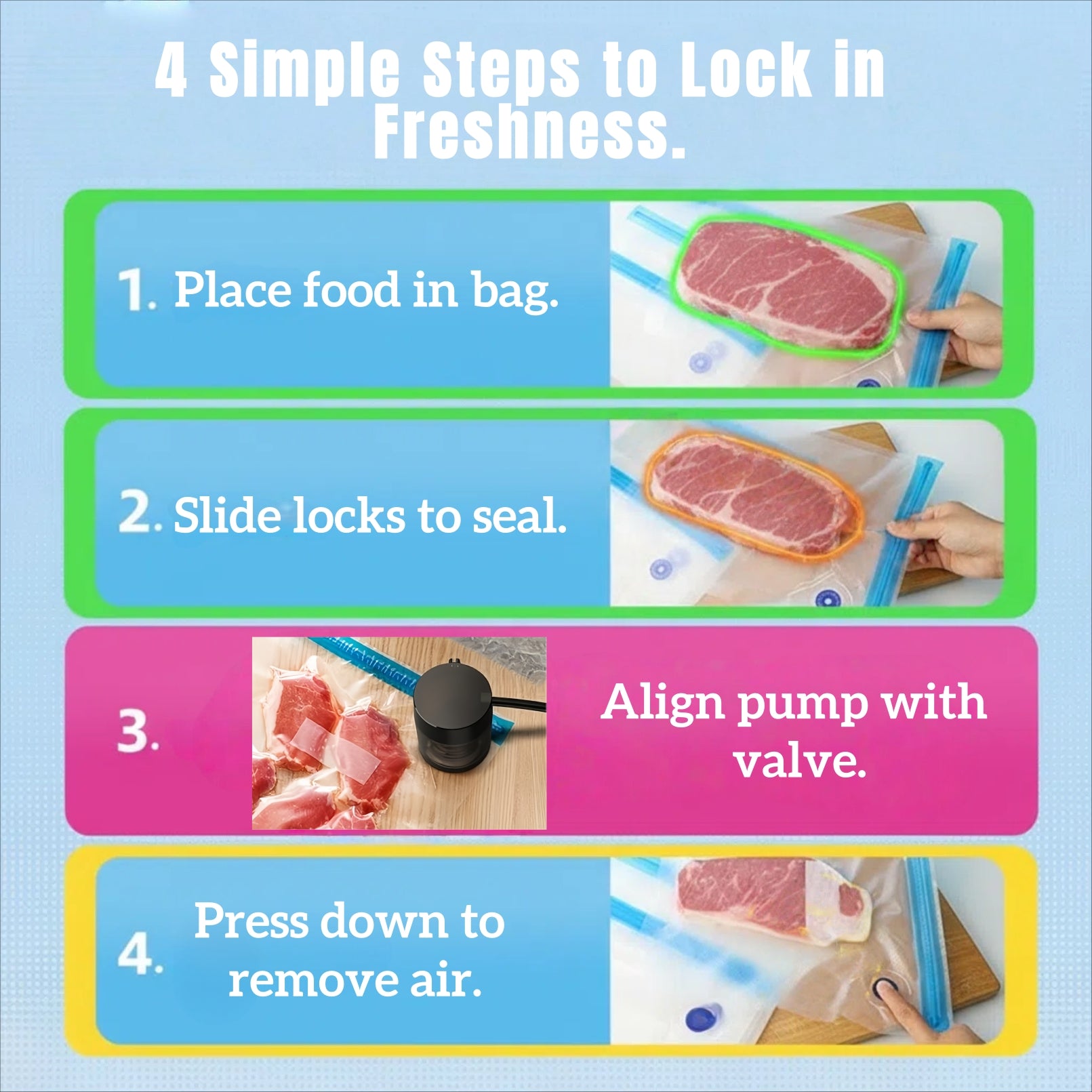 VP09 3-in-1 Handheld Vacuum Sealer Kit