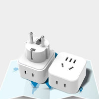 Pocket-Sized International Plug Adapter - Ultra-Slim Worldwide Travel Converter, Grounded 3-Prong Power Plug for Europe, UK, Asia, and North America