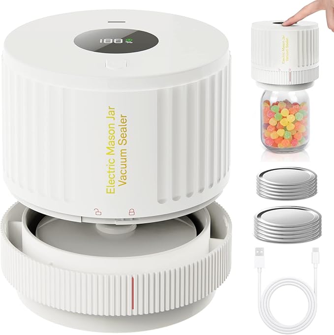 VP05 Electric Mason jar Vacuum Sealer -White Limit