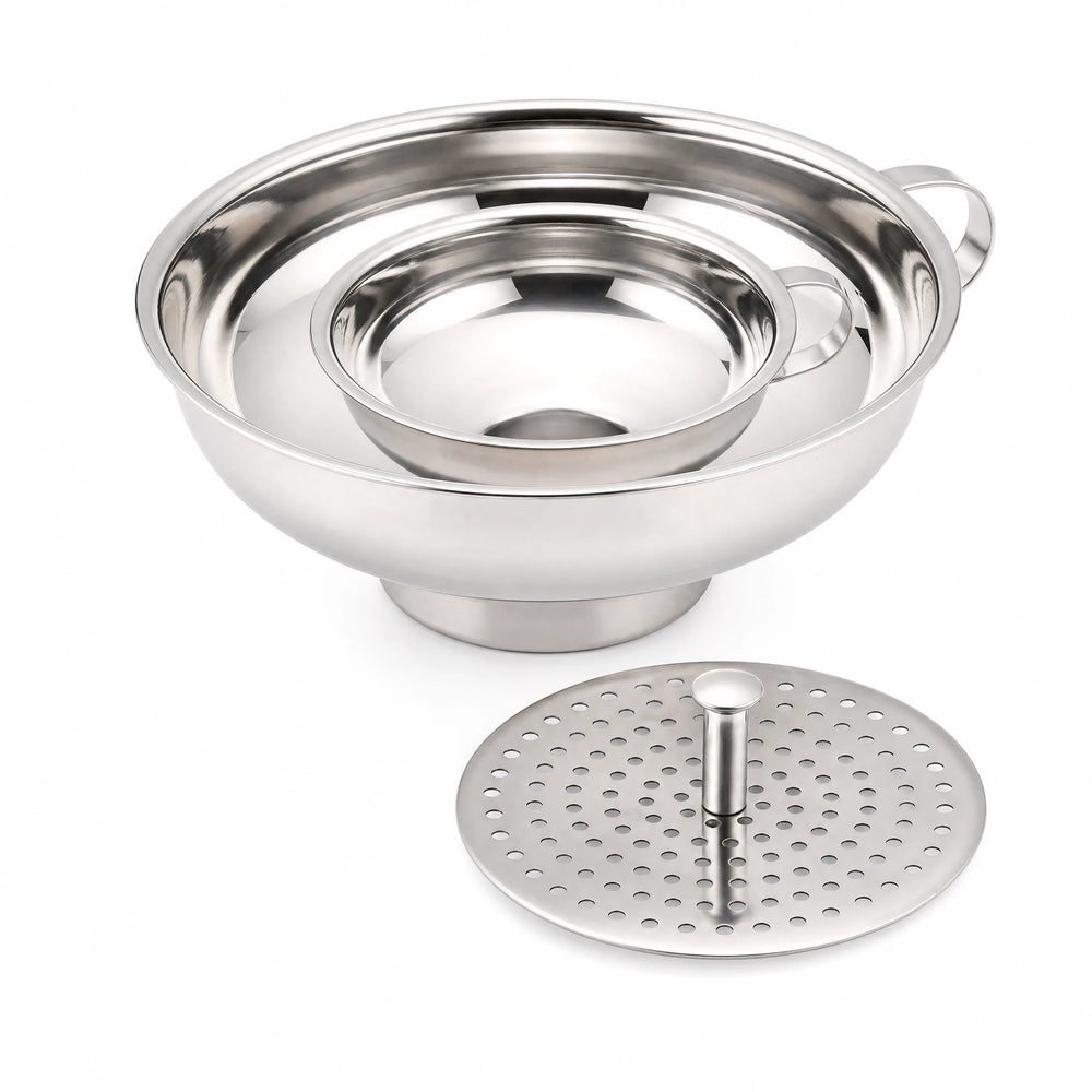 Stainless Steel Wide-Mouth Funnel Set for Mason Jars