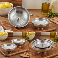 Stainless Steel Wide-Mouth Funnel Set for Mason Jars