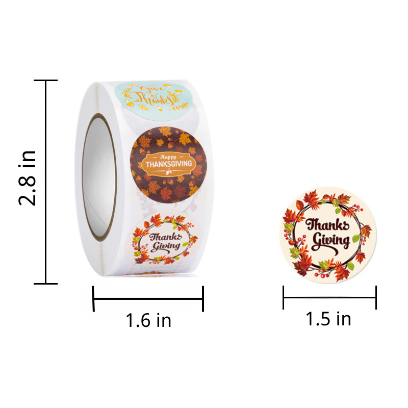 Thanksgiving Stickers & Writable Date Labels