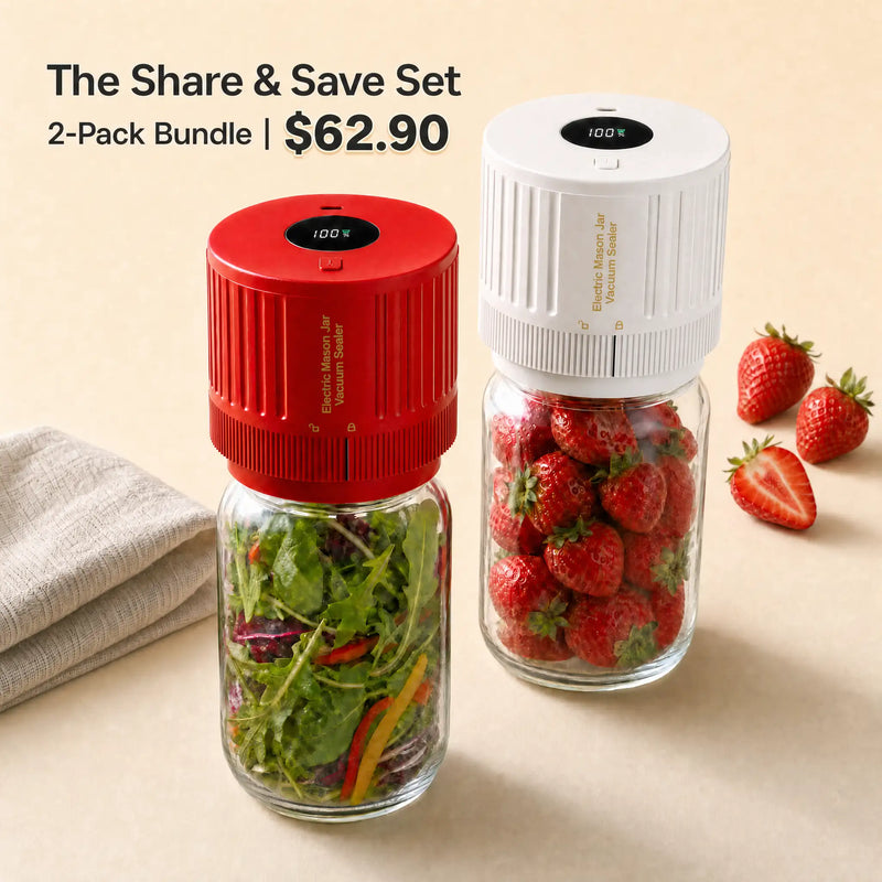 HEIYO KITCHEN VP05 Jar Vacuum Sealer 2-Pack | Gift Set