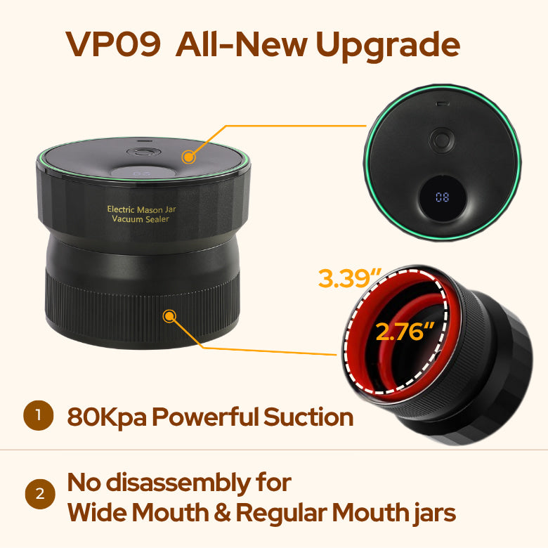 VP09 3-in-1 Handheld Vacuum Sealer Kit