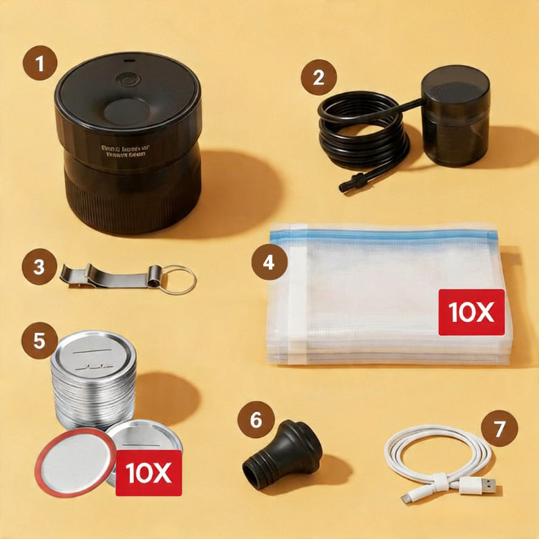 VP09 3-in-1 Handheld Vacuum Sealer Kit