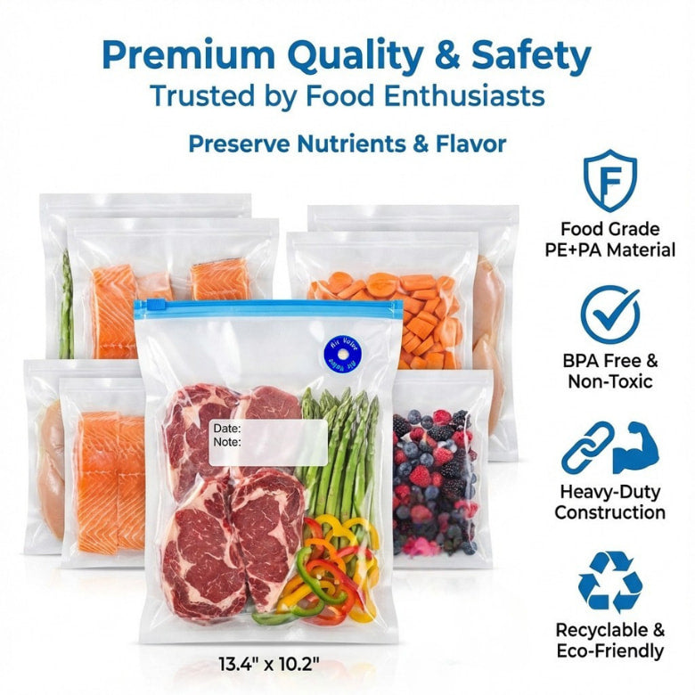 20 PCS Reusable Vacuum Sealer Bags