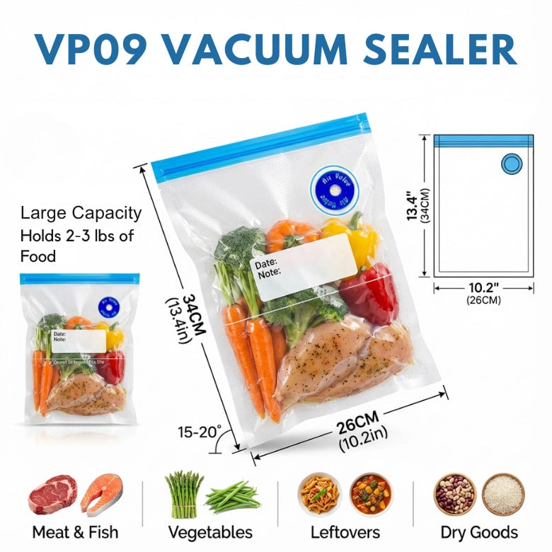 20 PCS Reusable Vacuum Sealer Bags