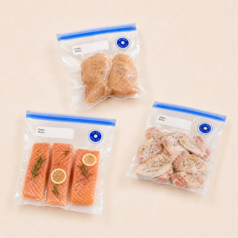 20 PCS Reusable Vacuum Sealer Bags | Large Food Vacuum Storage Bags