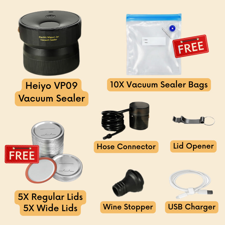 VP09 3-in-1 Handheld Vacuum Sealer Kit